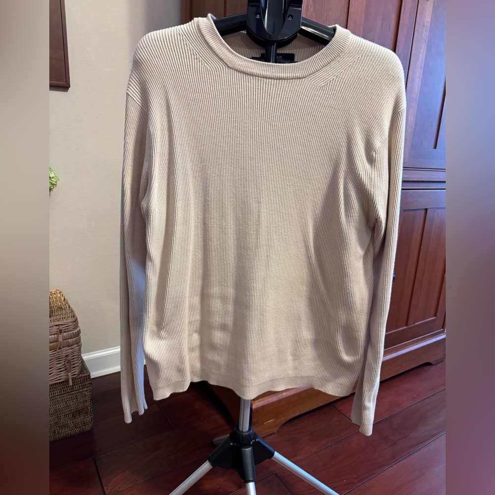 GAP Beige Ribbed Knit Top